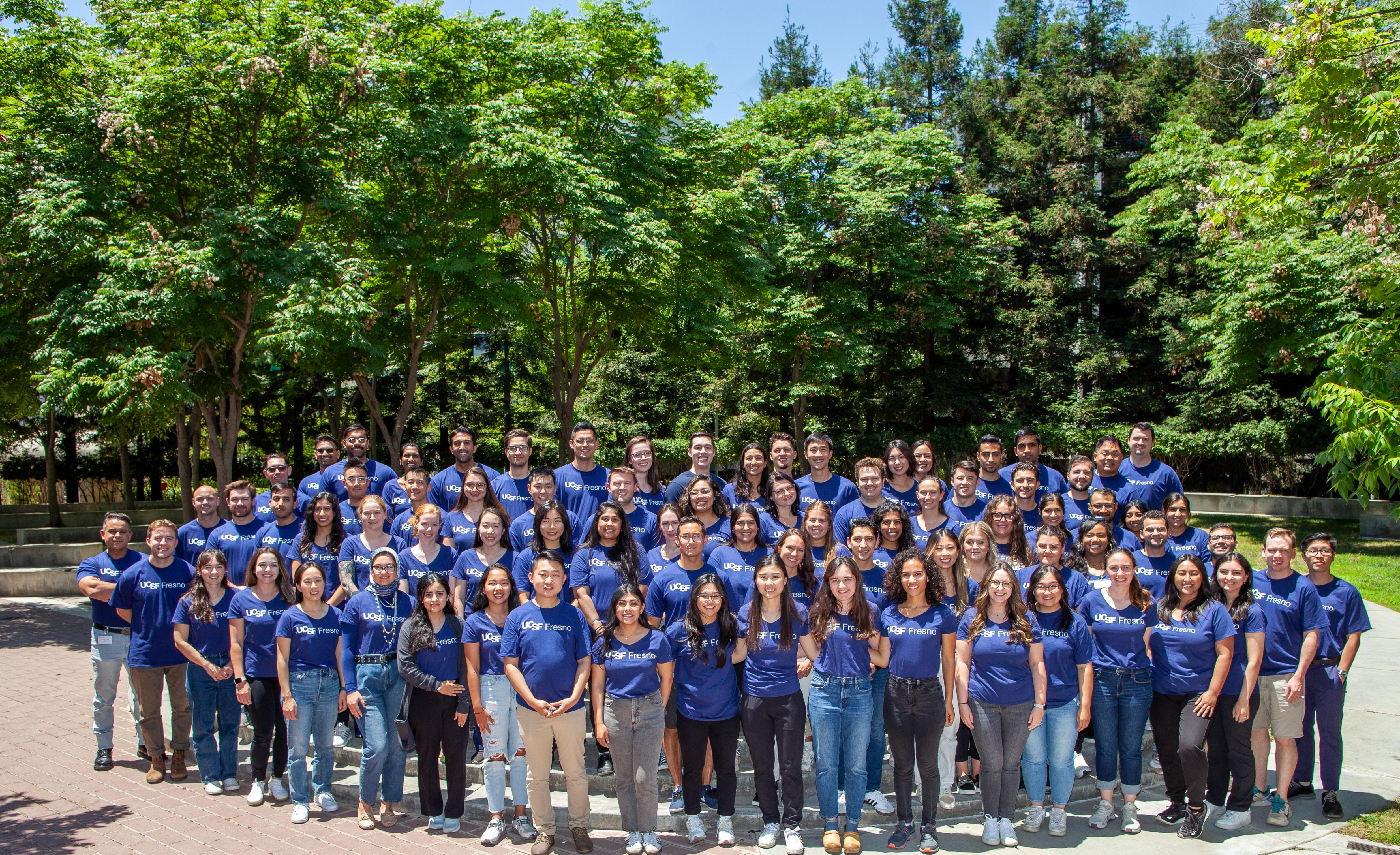 Group phoyo of Interns and Fellows starting at UCSF Fresno 2024.